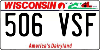 WI license plate 506VSF