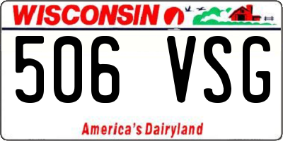 WI license plate 506VSG