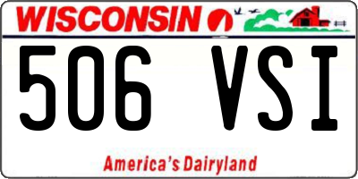 WI license plate 506VSI