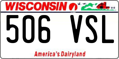 WI license plate 506VSL