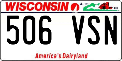 WI license plate 506VSN