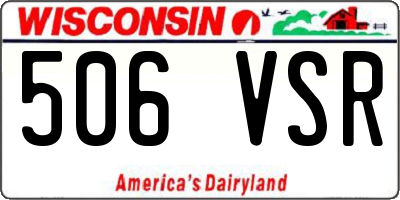 WI license plate 506VSR