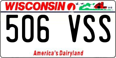 WI license plate 506VSS