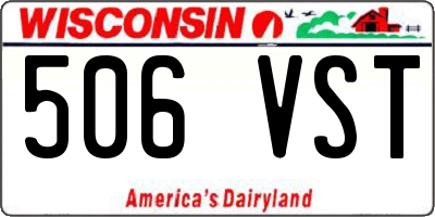 WI license plate 506VST