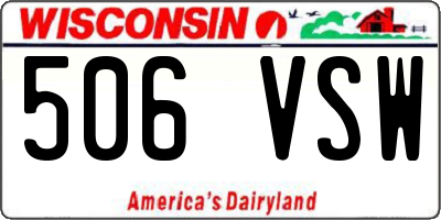WI license plate 506VSW