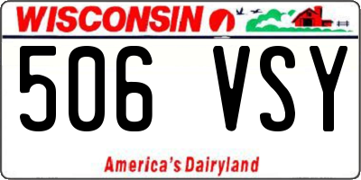 WI license plate 506VSY