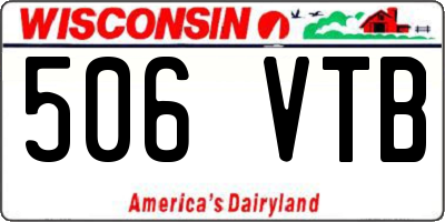 WI license plate 506VTB
