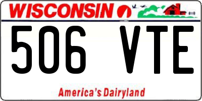 WI license plate 506VTE