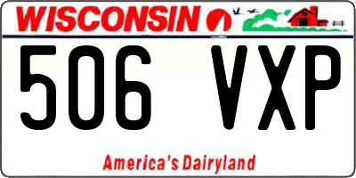 WI license plate 506VXP