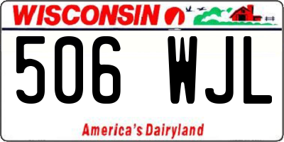 WI license plate 506WJL