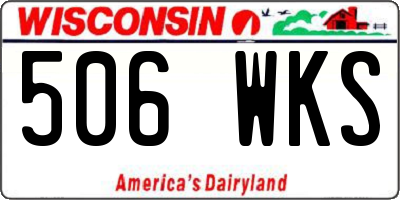 WI license plate 506WKS