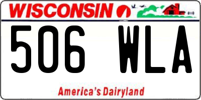 WI license plate 506WLA