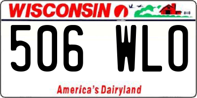 WI license plate 506WLO