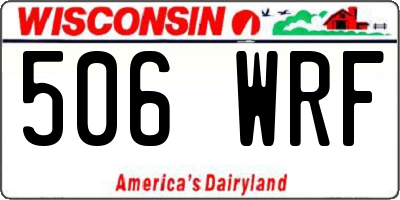 WI license plate 506WRF