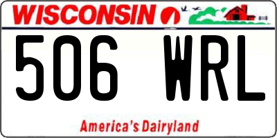WI license plate 506WRL