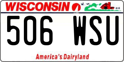 WI license plate 506WSU