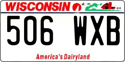 WI license plate 506WXB