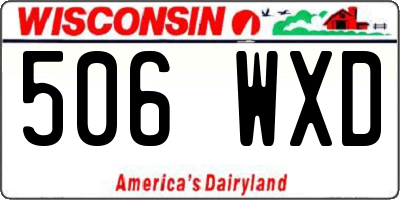 WI license plate 506WXD