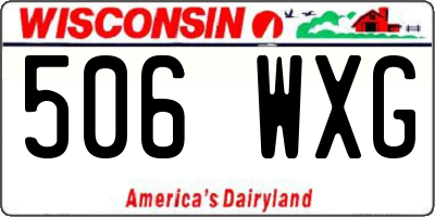 WI license plate 506WXG