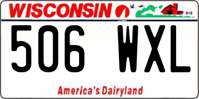 WI license plate 506WXL