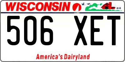 WI license plate 506XET