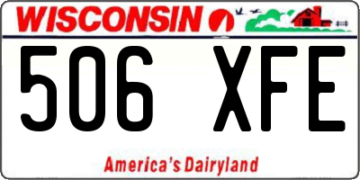 WI license plate 506XFE