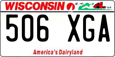 WI license plate 506XGA