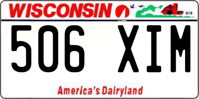 WI license plate 506XIM