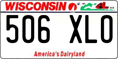 WI license plate 506XLO