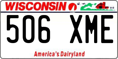 WI license plate 506XME
