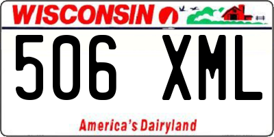 WI license plate 506XML