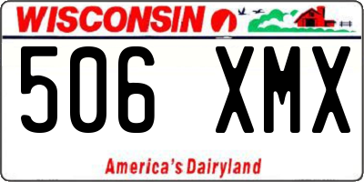WI license plate 506XMX