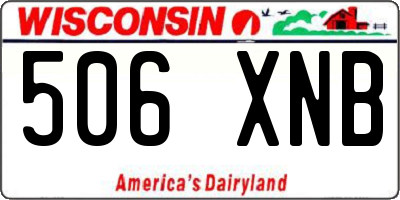 WI license plate 506XNB