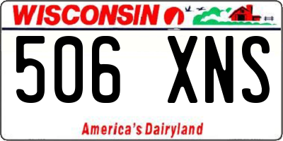 WI license plate 506XNS