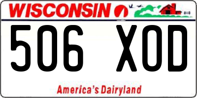 WI license plate 506XOD
