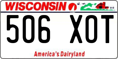 WI license plate 506XOT