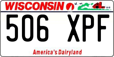 WI license plate 506XPF