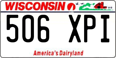 WI license plate 506XPI