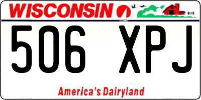WI license plate 506XPJ