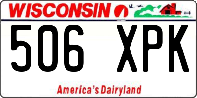 WI license plate 506XPK