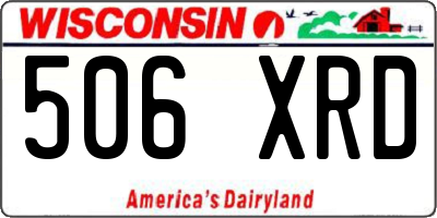 WI license plate 506XRD