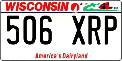 WI license plate 506XRP