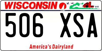WI license plate 506XSA