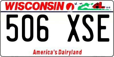 WI license plate 506XSE