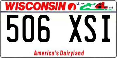 WI license plate 506XSI