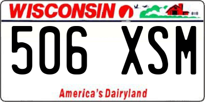 WI license plate 506XSM