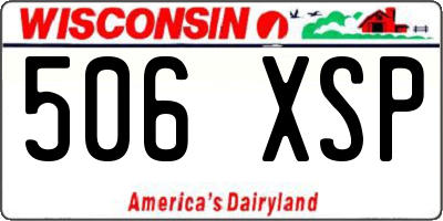 WI license plate 506XSP