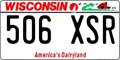 WI license plate 506XSR