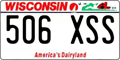 WI license plate 506XSS
