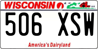 WI license plate 506XSW